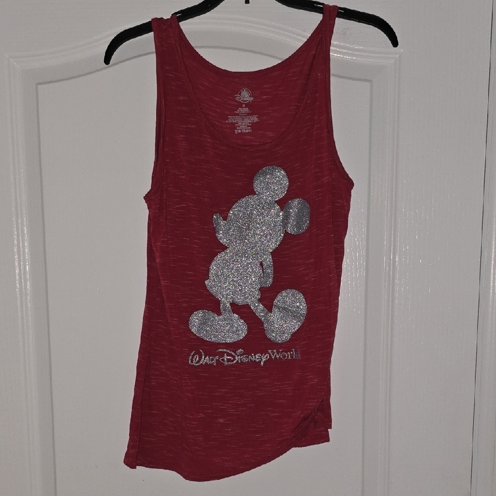 Disney Red and Silver Mickey Mouse Tank Top